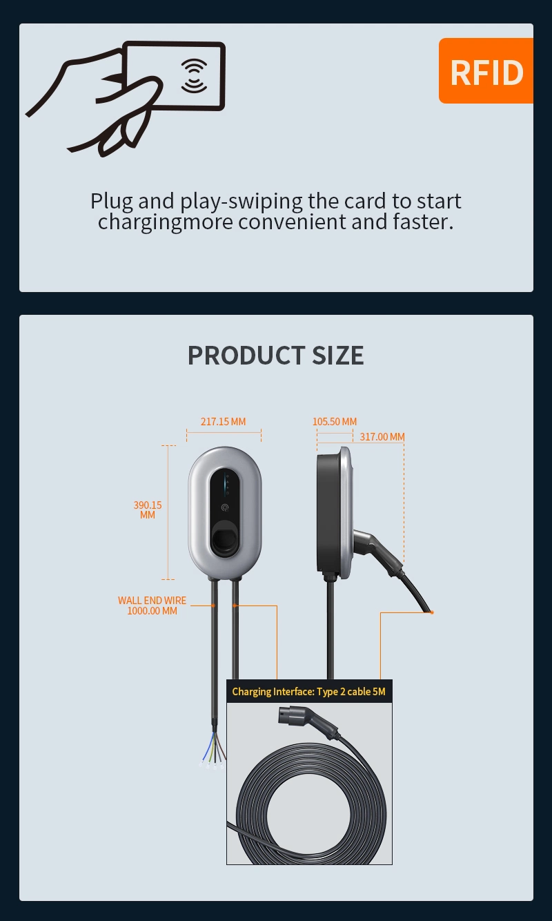 22kw 32A Electric Vehicle Charger Type 2 EV Charging Station